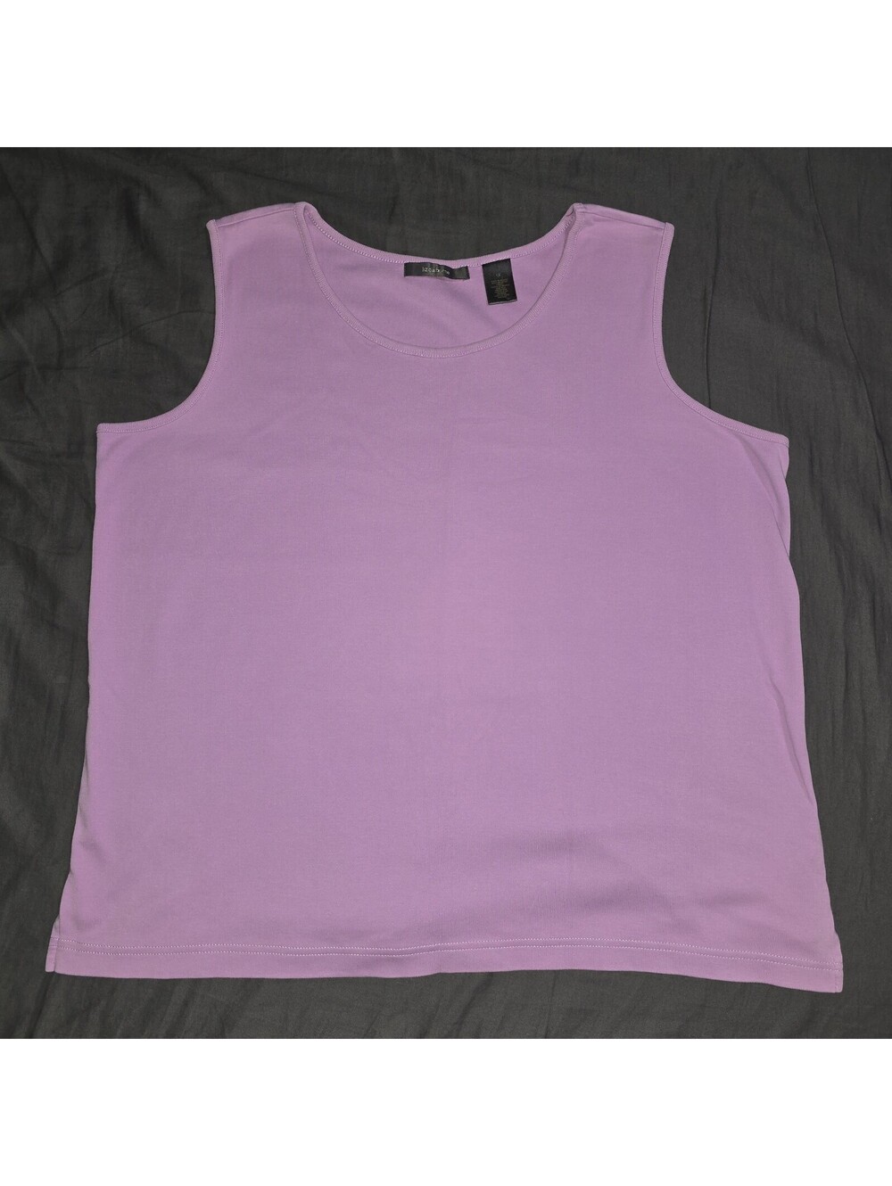 Liz Claiborne 1X Pastel Pueple Crewneck Sleeveless Tank Top Basic